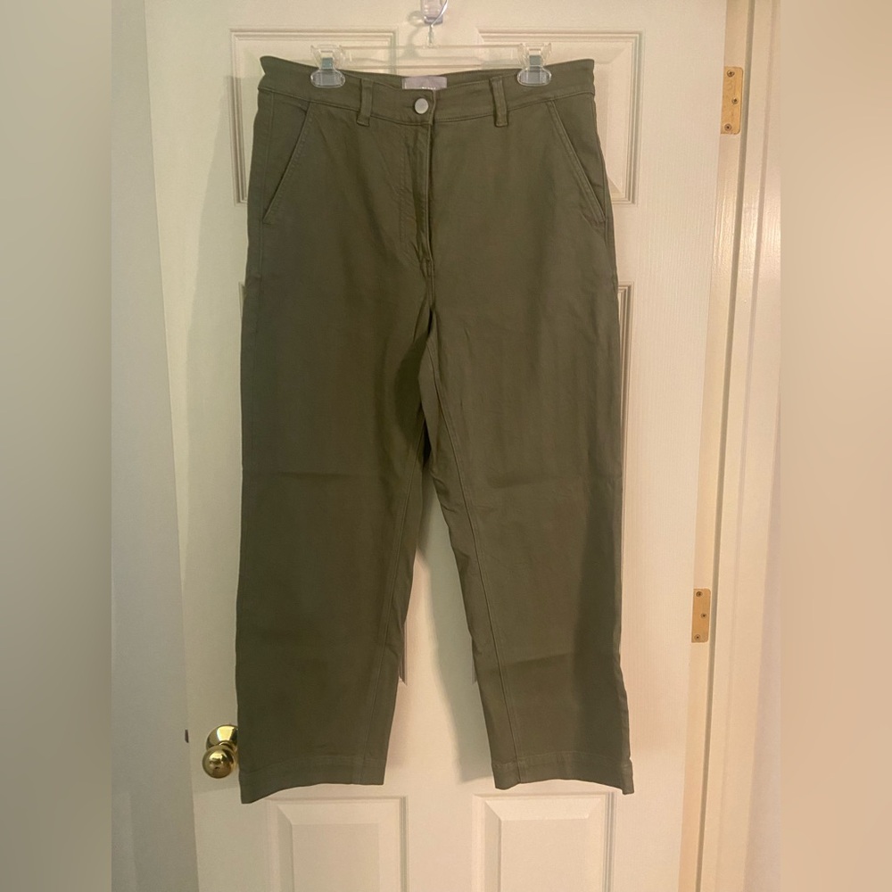 Everlane Straight Leg Crop - Olive Green Size 12